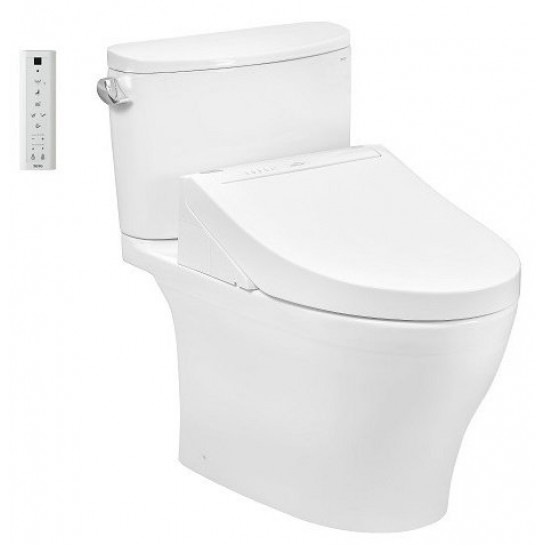 Bồn cầu TOTO CS767CRW15 2 khối nắp điện tử Washlet C5 TCF24460AAA giấu dây