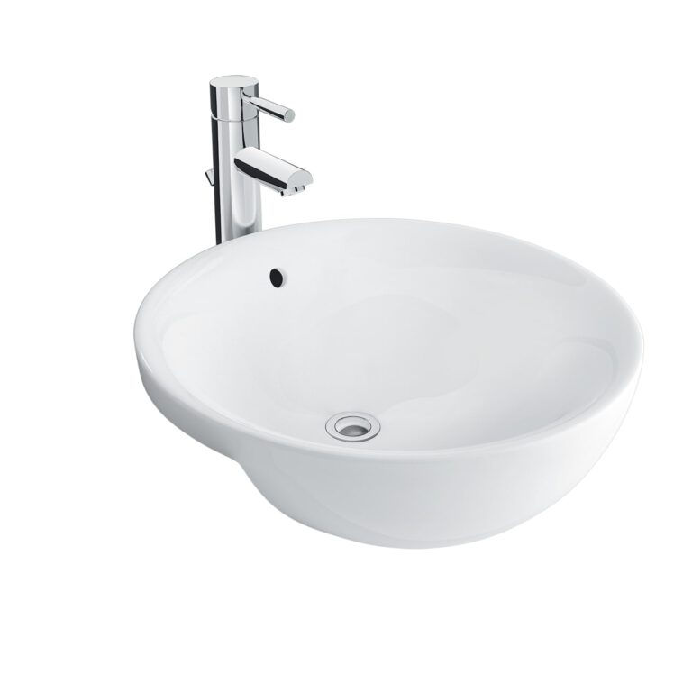 Chậu rửa mặt lavabo bán âm INAX AL-333V men Aqua Ceramic