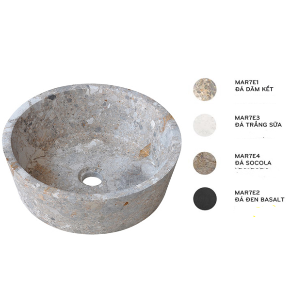Chậu lavabo đặt bàn Kanly bằng đá tự nhiên MAR7E